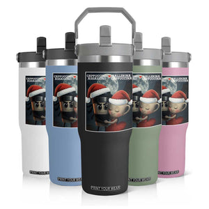 Funny Christmas Couple Flip Straw Tumbler Italian Brainrot Meme TS14 Print Your Wear