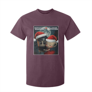 Funny Christmas Couple T Shirt For Kid Italian Brainrot Meme TS14 Maroon Print Your Wear