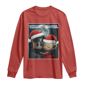 Funny Christmas Couple Long Sleeve Shirt Italian Brainrot Meme TS14 Red Print Your Wear