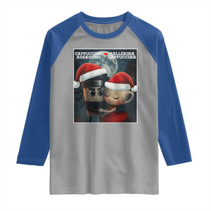 Funny Christmas Couple Raglan Shirt Italian Brainrot Meme TS14 Sport Gray Royal Print Your Wear