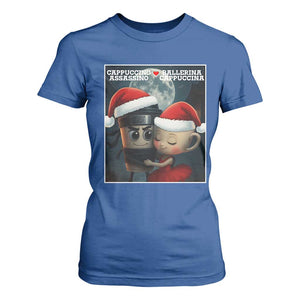 Funny Christmas Couple T Shirt For Women Italian Brainrot Meme TS14 Royal Blue Print Your Wear