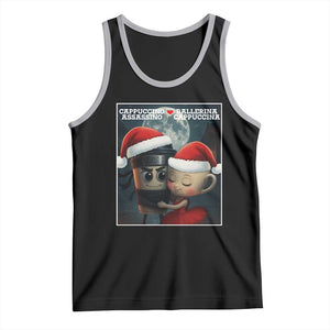 Funny Christmas Couple Tank Top Italian Brainrot Meme TS14 Black Athletic Heather Print Your Wear