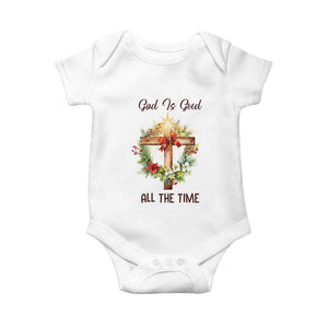 Cross Christian Christmas Baby Onesie God Is Good All The Time TS14 White Print Your Wear