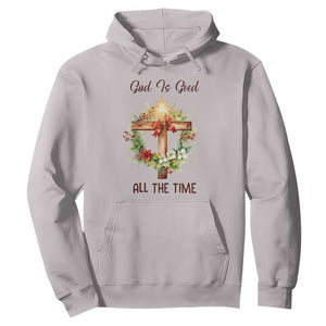 Cross Christian Christmas Hoodie God Is Good All The Time TS14 Ice Gray Print Your Wear
