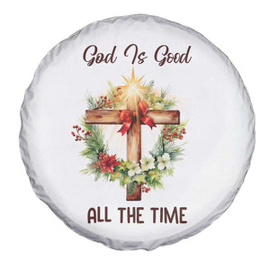 Cross Christian Christmas Spare Tire Cover God Is Good All The Time - Print Your Wear