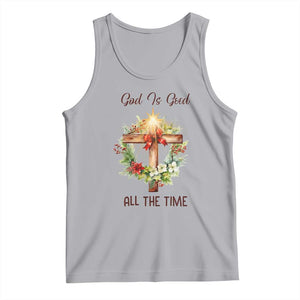 Cross Christian Christmas Tank Top God Is Good All The Time TS14 Athletic Heather Print Your Wear