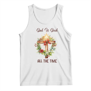 Cross Christian Christmas Tank Top God Is Good All The Time TS14 White Print Your Wear
