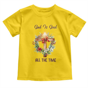 Cross Christian Christmas Toddler T Shirt God Is Good All The Time TS14 Daisy Print Your Wear