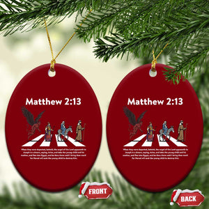 Jesus Christian Ceramic Ornament Cross Bible Verse Matthew 2:13 TS14 Print Your Wear