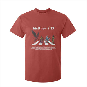 Jesus Christian T Shirt For Kid Cross Bible Verse Matthew 2:13 TS14 Red Print Your Wear