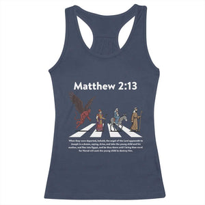 Jesus Christian Racerback Tank Top Cross Bible Verse Matthew 2:13 TS14 Navy Print Your Wear