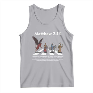 Jesus Christian Tank Top Cross Bible Verse Matthew 2:13 TS14 Athletic Heather Print Your Wear