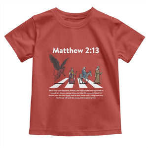 Jesus Christian Toddler T Shirt Cross Bible Verse Matthew 2:13 TS14 Red Print Your Wear