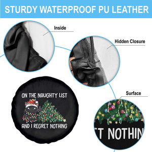 Funny Cat Christmas Spare Tire Cover On The Naughty List And I Regret Nothing TS14 Print Your Wear