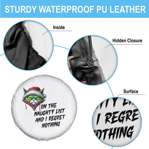 Funny Cat Green Christmas Spare Tire Cover On The Naughty List And I Regret Nothing TS14 Print Your Wear