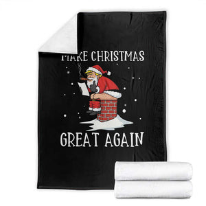 Funny Santa Trump Throw Blanket Make Christmas Great Again TS14 Black Print Your Wear