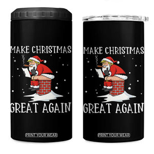 Funny Santa Trump 4 in 1 Can Cooler Tumbler Make Christmas Great Again TS14 One Size: 16 oz Black Print Your Wear
