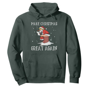Funny Santa Trump Hoodie Make Christmas Great Again TS14 Dark Forest Green Print Your Wear