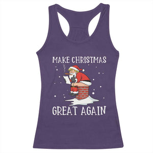Funny Santa Trump Racerback Tank Top Make Christmas Great Again TS14 Purple Print Your Wear