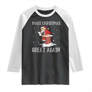 Funny Santa Trump Raglan Shirt Make Christmas Great Again TS14 Black White Print Your Wear