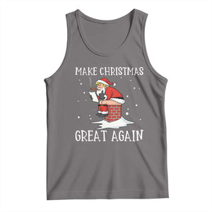 Funny Santa Trump Tank Top Make Christmas Great Again TS14 Deep Heather Print Your Wear