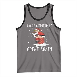 Funny Santa Trump Tank Top Make Christmas Great Again TS14 Deep Heather Black Print Your Wear