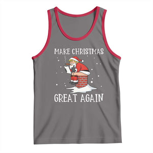 Funny Santa Trump Tank Top Make Christmas Great Again TS14 Deep Heather Red Print Your Wear