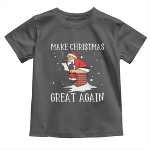 Funny Santa Trump Toddler T Shirt Make Christmas Great Again TS14 Dark Heather Print Your Wear