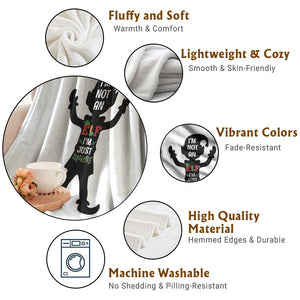 Funny Christmas Matching Family Throw Blanket I Am Not An Elf Im Just Short TS14 Print Your Wear