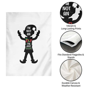 Funny Christmas Matching Family Garden Flag I Am Not An Elf Im Just Short TS14 Print Your Wear