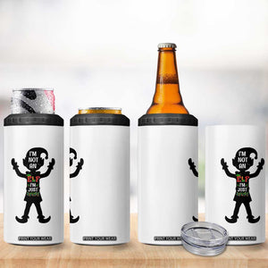 Funny Christmas Matching Family 4 in 1 Can Cooler Tumbler I Am Not An Elf Im Just Short TS14 Print Your Wear