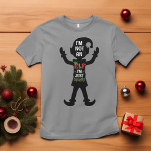 Funny Christmas Matching Family T Shirt I Am Not An Elf Im Just Short TS14 Sport Gray Print Your Wear
