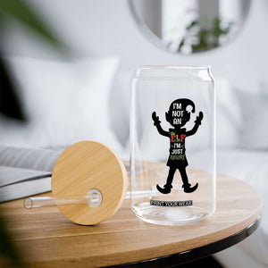 Funny Christmas Matching Family Glass Can I Am Not An Elf Im Just Short TS14 Print Your Wear