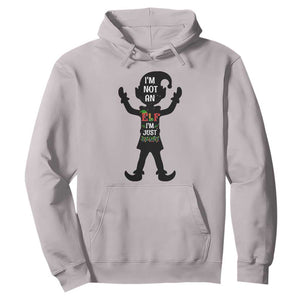 Funny Christmas Matching Family Hoodie I Am Not An Elf Im Just Short TS14 Ice Gray Print Your Wear