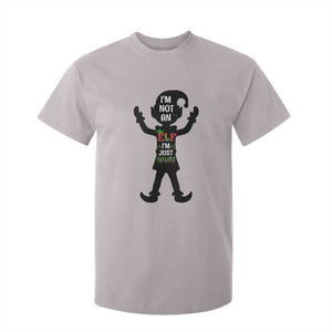Funny Christmas Matching Family T Shirt For Kid I Am Not An Elf Im Just Short TS14 Ice Gray Print Your Wear