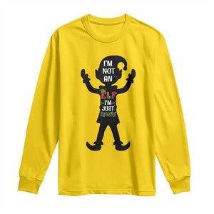 Funny Christmas Matching Family Long Sleeve Shirt I Am Not An Elf Im Just Short TS14 Daisy Print Your Wear