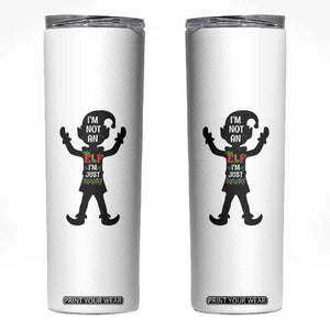 Funny Christmas Matching Family Skinny Tumbler I Am Not An Elf Im Just Short TS14 White Print Your Wear