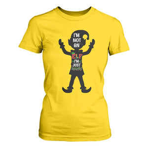 Funny Christmas Matching Family T Shirt For Women I Am Not An Elf Im Just Short TS14 Daisy Print Your Wear