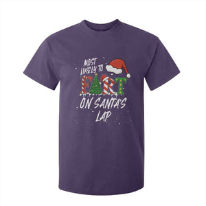 Funny Christmas Matching Family T Shirt For Kid Most Likely To Fart On Santa Lap TS14 Purple Print Your Wear