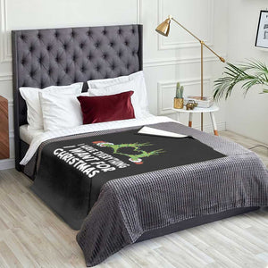 Funny Elf Hand Christmas Throw Blanket I Have Everything I Want For Christmas TS14 Print Your Wear