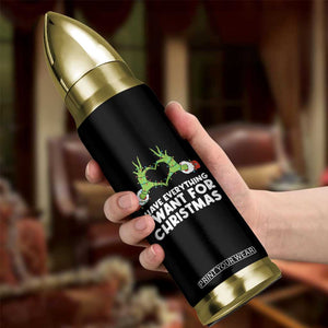 Funny Elf Hand Christmas Bullet Tumbler I Have Everything I Want For Christmas TS14 Print Your Wear
