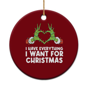 Funny Elf Hand Xmas Ceramic Ornament I Have Everything I Want For Xmas TS14 1pc Red Print Your Wear