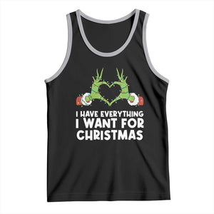 Funny Elf Hand Christmas Tank Top I Have Everything I Want For Christmas TS14 Black Athletic Heather Print Your Wear