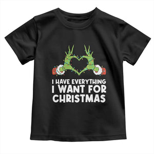 Funny Elf Hand Christmas Toddler T Shirt I Have Everything I Want For Christmas TS14 Black Print Your Wear