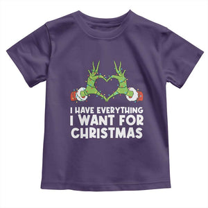 Funny Elf Hand Christmas Toddler T Shirt I Have Everything I Want For Christmas TS14 Purple Print Your Wear