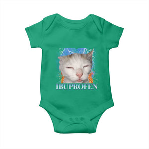 Funny Cat Meme Baby Onesie Ibuprofen Silly Kitten TS14 Irish Green Print Your Wear