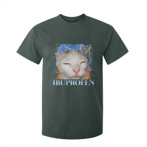 Funny Cat Meme T Shirt For Kid Ibuprofen Silly Kitten TS14 Dark Forest Green Print Your Wear