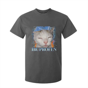 Funny Cat Meme T Shirt For Kid Ibuprofen Silly Kitten TS14 Dark Heather Print Your Wear