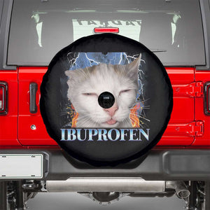 Funny Cat Meme Spare Tire Cover Ibuprofen Silly Kitten TS14 Black Print Your Wear