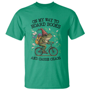 Funny Frog Meme T Shirt On My Way to Hoard Books and Cause Chaos TS14 Irish Green Print Your Wear